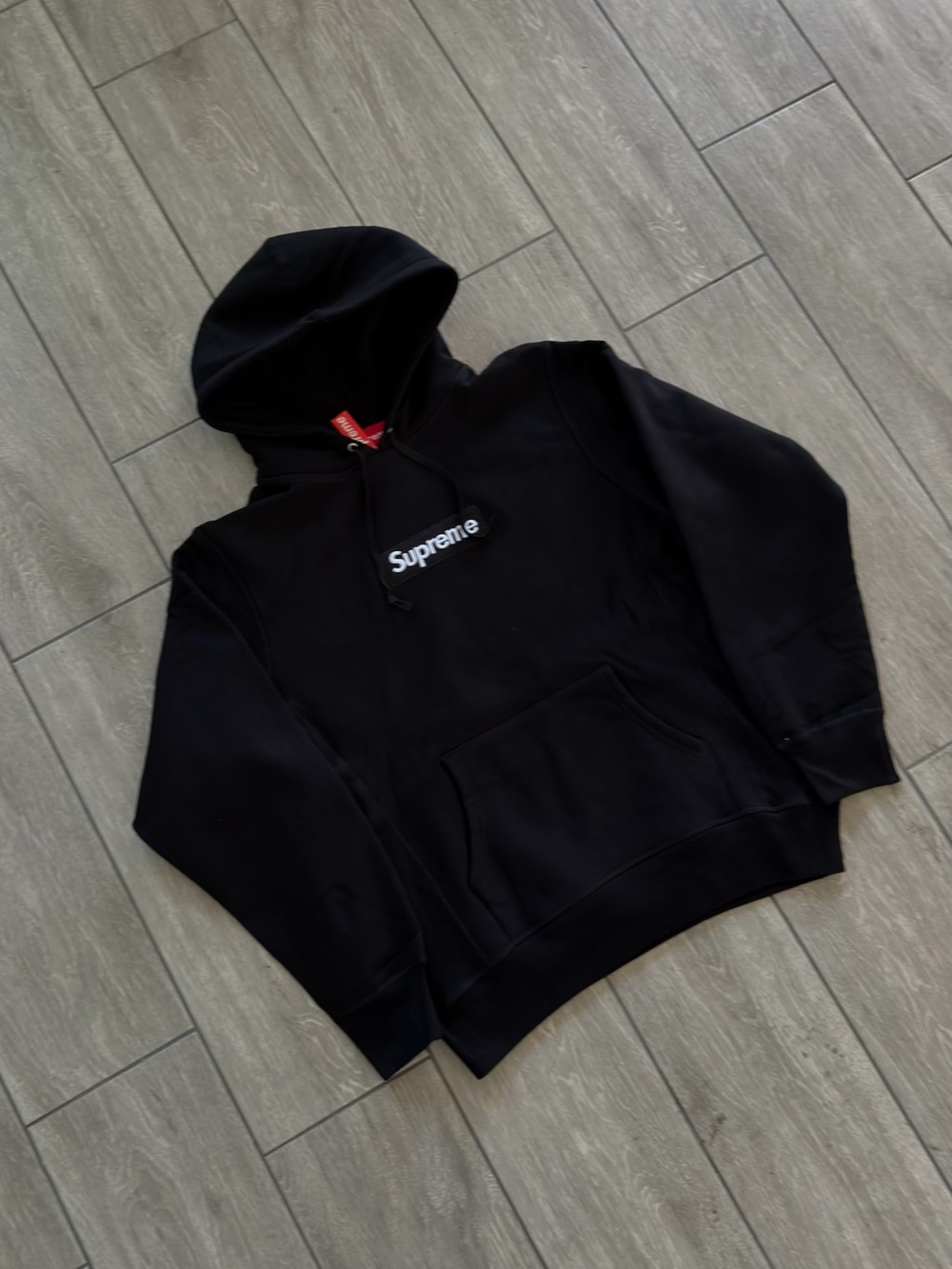 Supreme Black Logo Hoodie